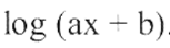 y = log(ax+b)